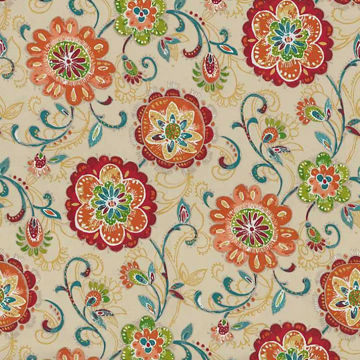 Lily Paisley Tufted Outdoor Seat Cushion, Set of 2