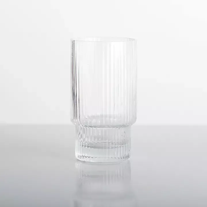 Linear Ribbed Highball Glass