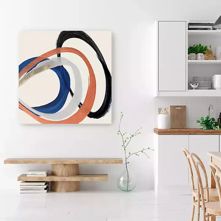 Linked Up Abstract Canvas Art Print, 40x40 in.