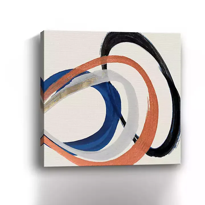 Linked Up Abstract Canvas Art Print, 40x40 in.