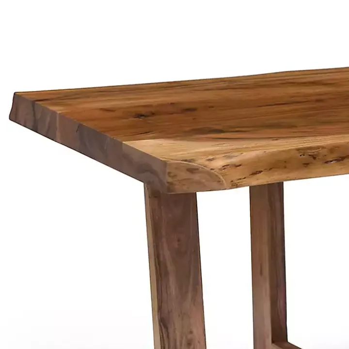 Live Edge Coffee Table with Crossed Legs, 42 in.