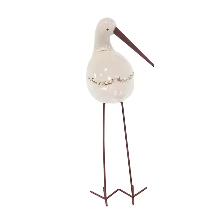 Long Beak Stoneware Bird Figurines, Set of 3
