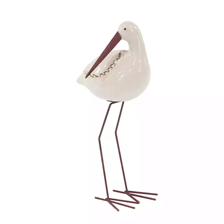 Long Beak Stoneware Bird Figurines, Set of 3