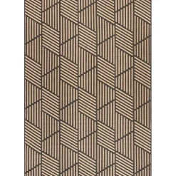 Lori Dark Gray Modern Geometric Outdoor Rug, 5x8