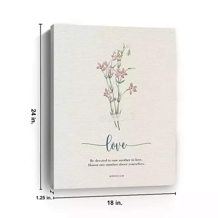 Love Affirmations Canvas Art Print, 18x24 in.