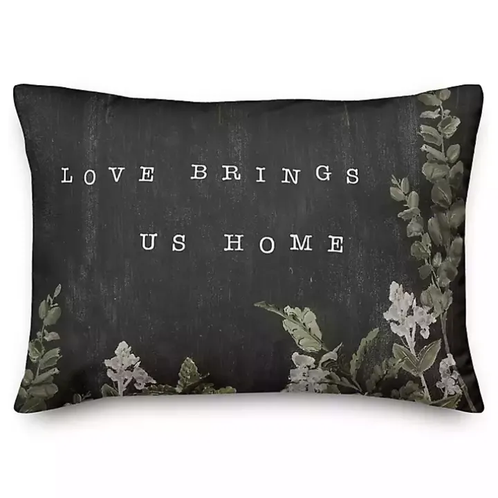 Love Brings Us Home Indoor/Outdoor Lumbar Pillow