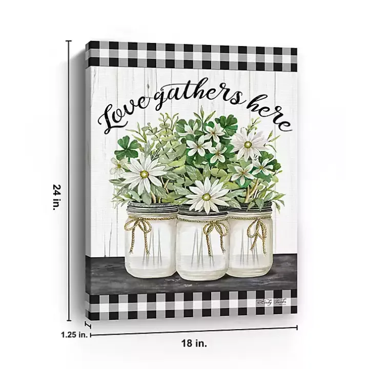 Love Gathers Here Giclee Canvas Art Print