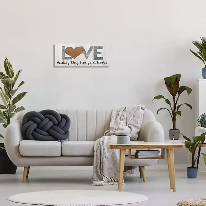 Love Makes this House a Home Canvas Wall Plaque