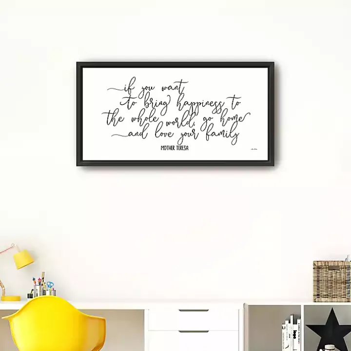 Love Your Family Framed Giclee Canvas Art Print