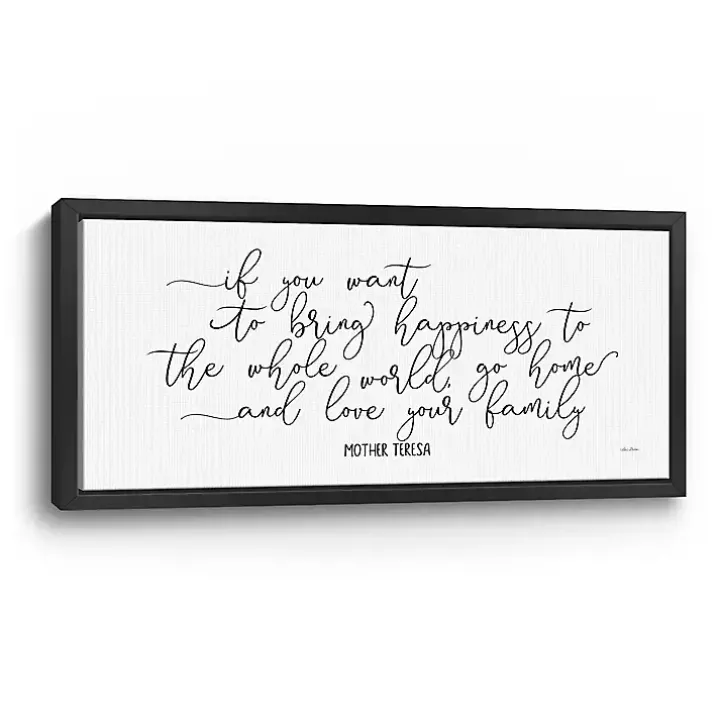 Love Your Family Framed Giclee Canvas Art Print