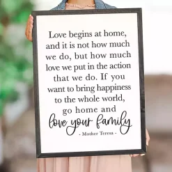 Love Your Family Framed Wall Plaque