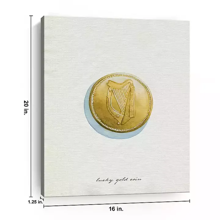 Lucky Gold Coin Canvas Art Print
