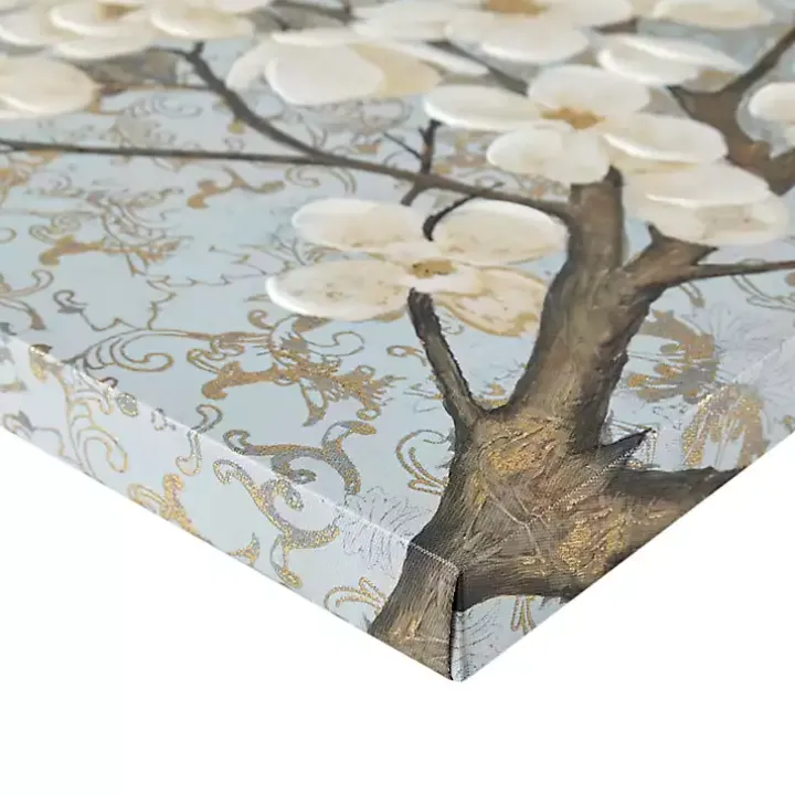 Luminous Gold Foil Bloom Canvas Art Print