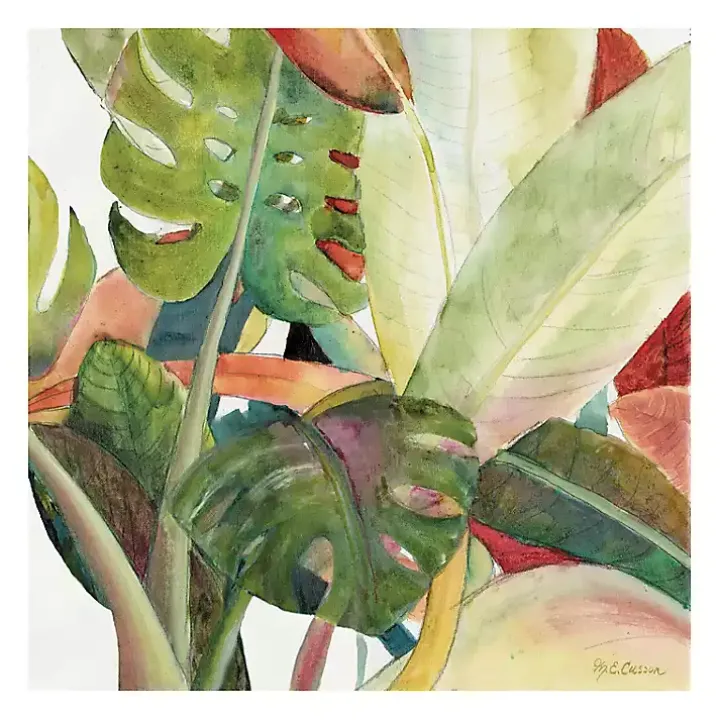 Lush Garden Square I Giclee Canvas Art Print
