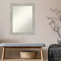 Lyndon Dove Gray Wood Framed Mirror