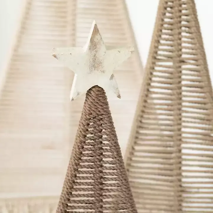 Macrame Woven 3-pc. Tree Figurine Set