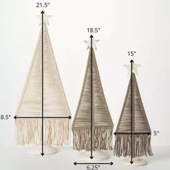 Macrame Woven 3-pc. Tree Figurine Set