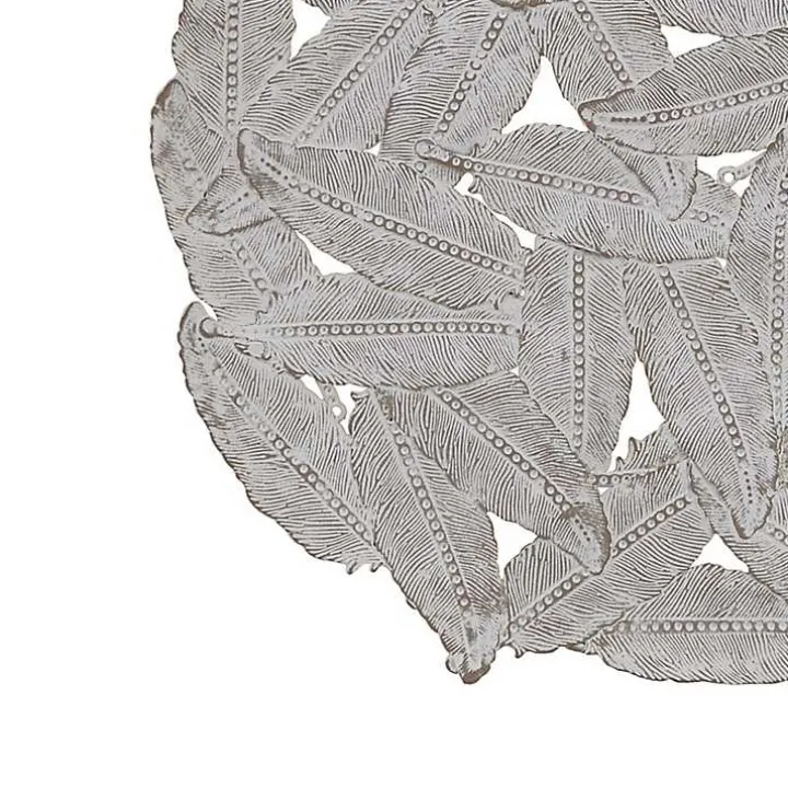 Madison Park Iron Feathers Wall Plaques, Set of 3