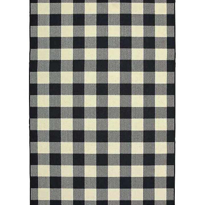 Madura Buffalo Check Outdoor Area Rug, 8x13