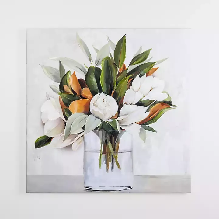 Magnolia Bouquet Canvas Art Print