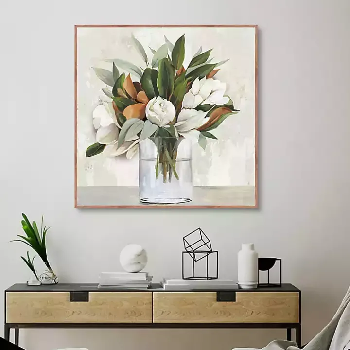 Magnolia Bouquet Framed Canvas Art Print