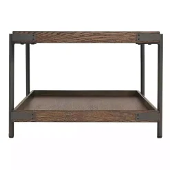Mahogany Oak Wood Tray Top Coffee Table