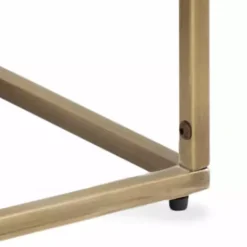 Mango Wood & Gold Slim Karlsen Accent Table