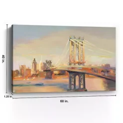 Manhattan Sunrise Canvas Art Print, 60x40 in.