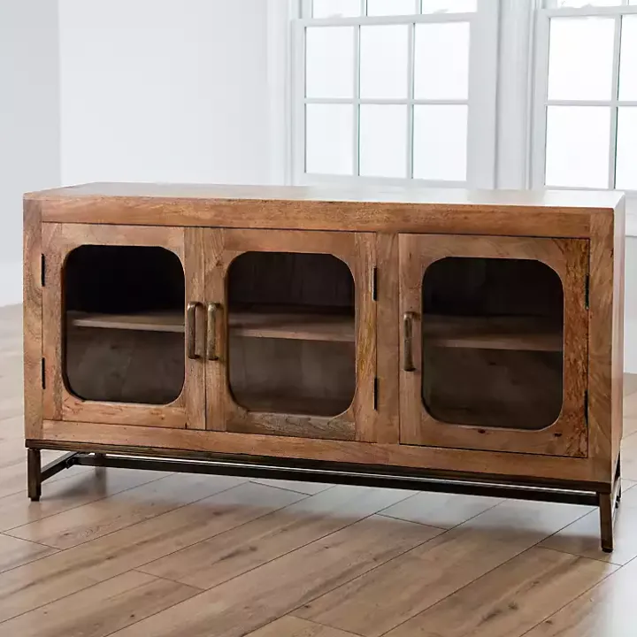 Manu Mango Wood Media Cabinet