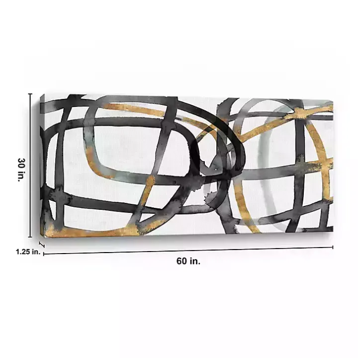 Many Ways Abstract Canvas Art Print, 60x30 in.