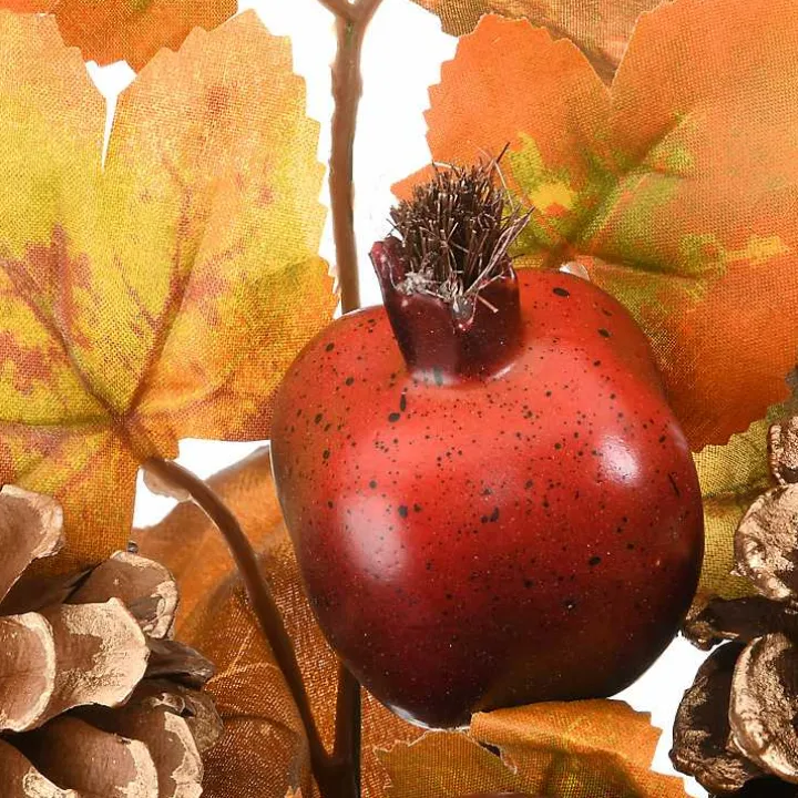 Maple Leaf and Pomegranate Corner Swags, Set of 2