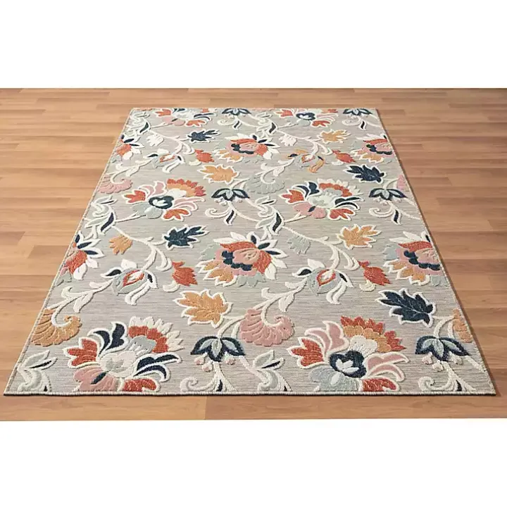 Mara Floral Blossom Indoor/Outdoor Area Rug, 5x7