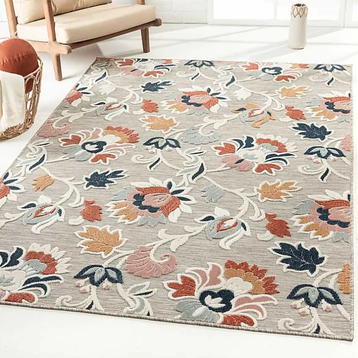 Mara Floral Blossom Indoor/Outdoor Area Rug, 7x9
