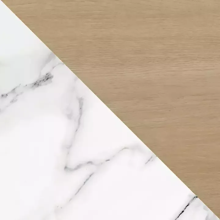 Marble & Oak Open Base Round Coffee Table
