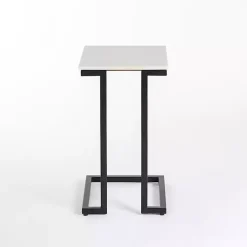 Marble Modern Black Metal C-Table