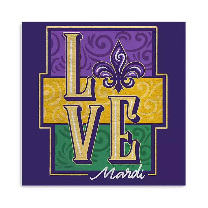 Mardi Gras Love Canvas Art Print
