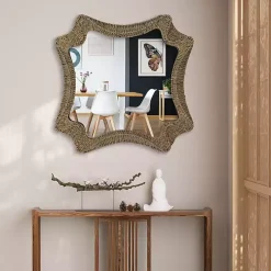 Marley Natural Woven Rope Wall Mirror