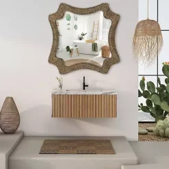 Marley Natural Woven Rope Wall Mirror