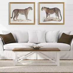 Martha Stewart Cheetahs Framed Wall Art, Set of 2