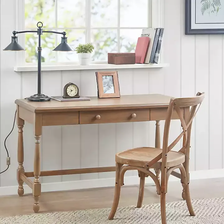 Martha Stewart Natural Wood Turned Legs Desk