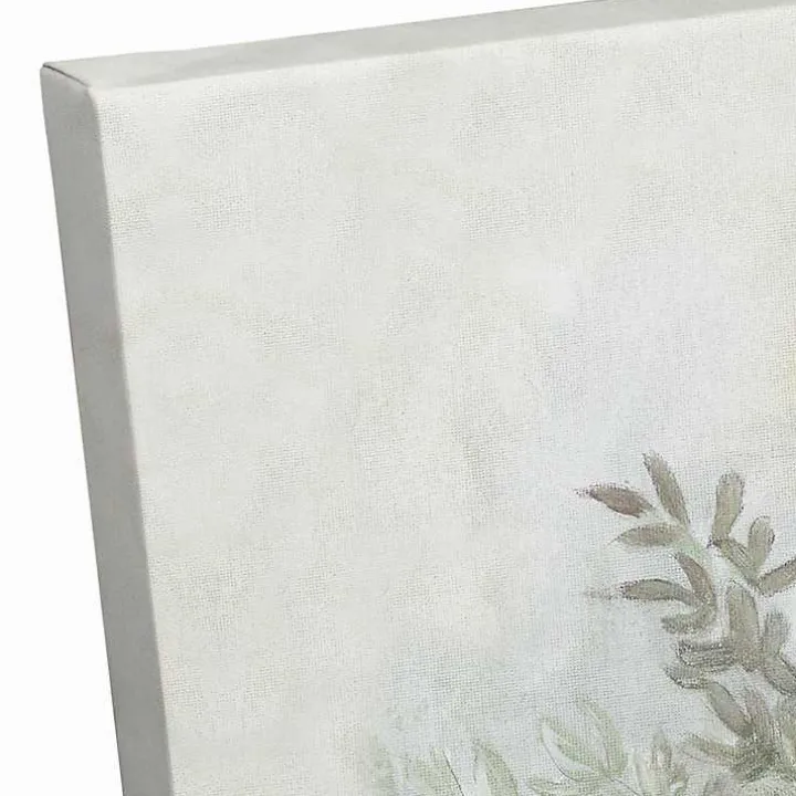 Mason Jar Greenery Canvas Art Print