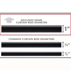 Matte Black Duke Curtain Rod, 120 in.