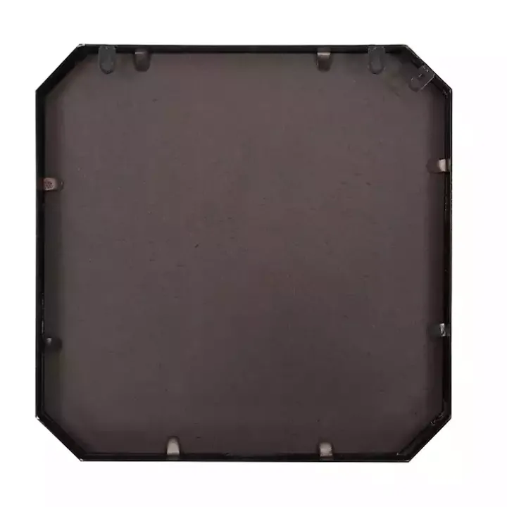 Matte Black Geometric Square Wall Mirror