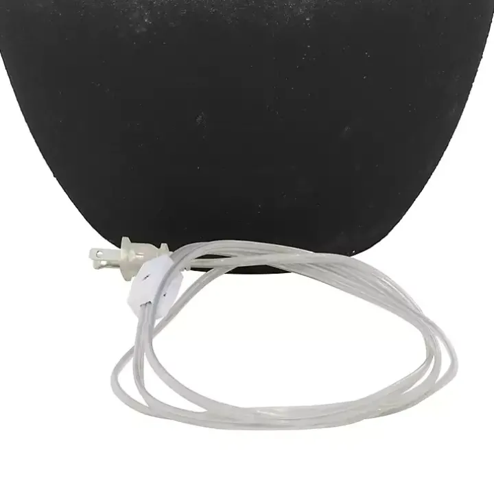 Matte Black Ombre Textured Table Lamp, 23 in.
