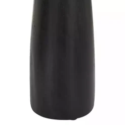 Matte Black Wood T-Shape Candle Holders, Set of 3