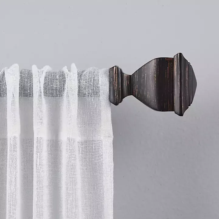 Matte Bronze Nathan Curtain Rod, 72 in.
