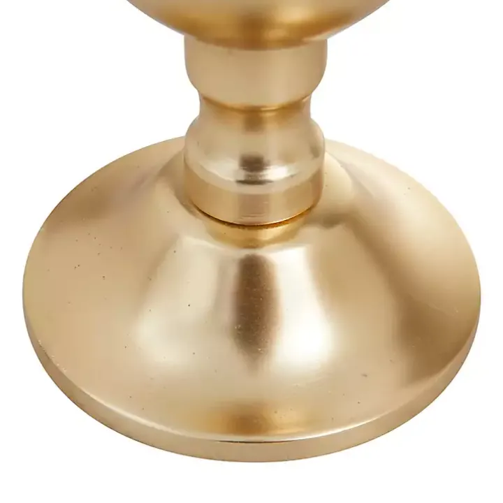 Matte Gold Metal 3-pc. Pillar Candle Holder Set