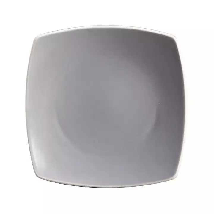 Matte Gray and Black 16-pc. Dinnerware Set