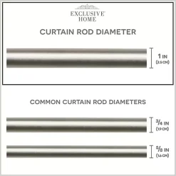 Matte Nickel Stacked Cylinder Curtain Rod, 120 in.