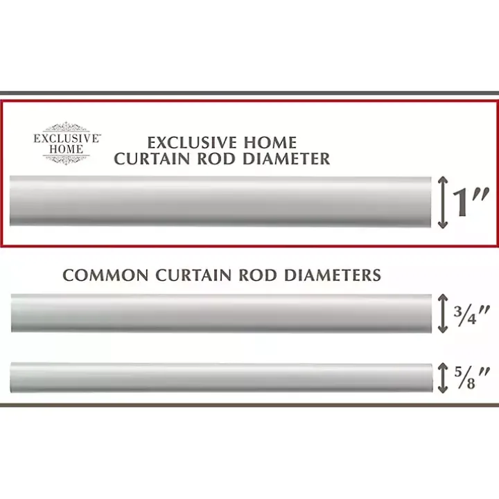 Matte Silver Duke Curtain Rod, 120 in.
